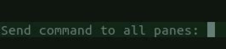 How to send a command to all panes in tmux?