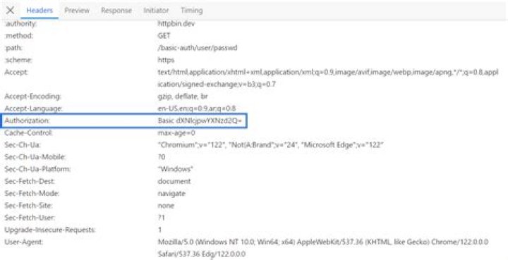 How to send a correct authorization header for basic authentication