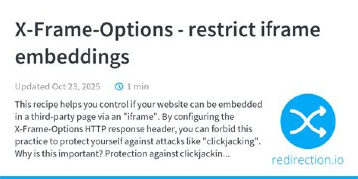 How to set 'X-Frame-Options' on iframe?