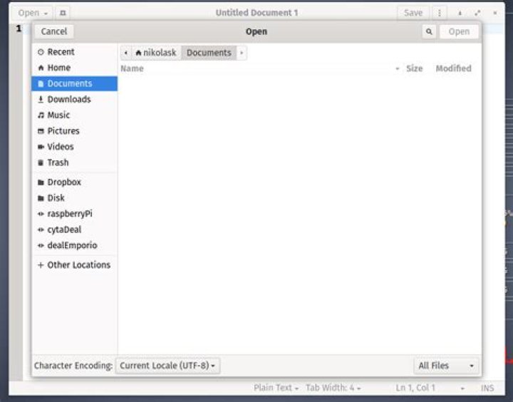 How to set encoding in gedit 3.2?
