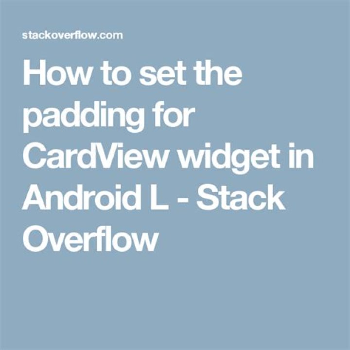 How to set the padding for CardView widget in Android L