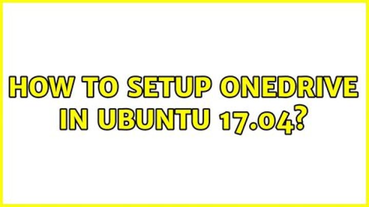 How to setup OneDrive in Ubuntu 17.04?