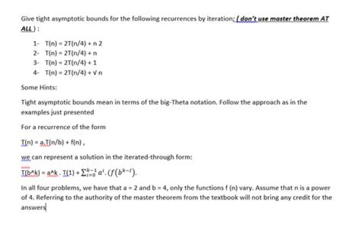 How to solve the recurrence relation for tight asymptotic bound without using master theorem?