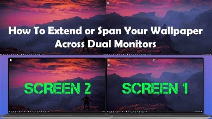 How to span single wallpaper over dual monitors?