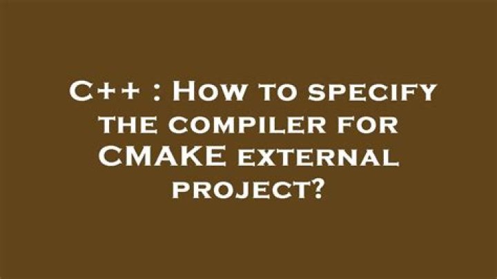How to specify a compiler in CMake?