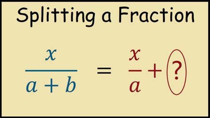 How to split up a fraction with a sum in the denominator?