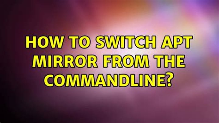 How to switch APT mirror from the commandline?