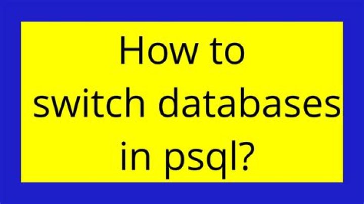 How to switch databases in psql?
