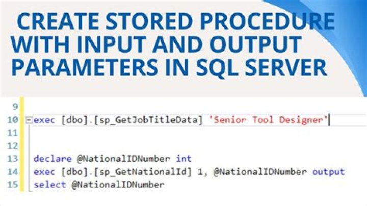 How to take table name as an input parameter to the stored procedure?