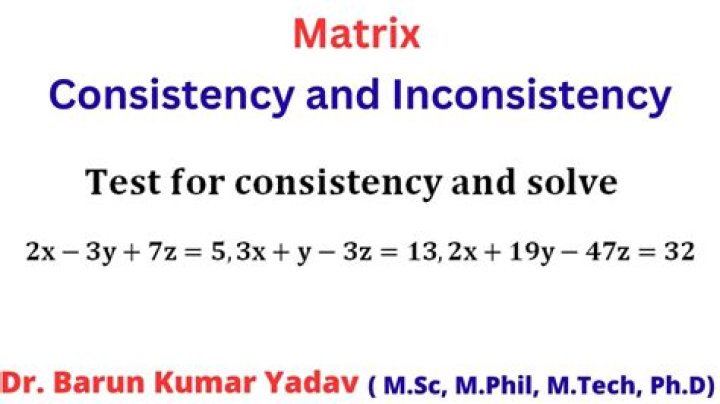 How to test a matrix for inconsistency?