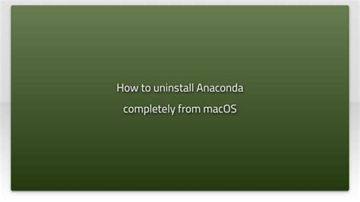How to uninstall Anaconda completely from macOS