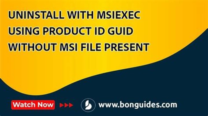 How to uninstall with msiexec using product id guid without .msi file present