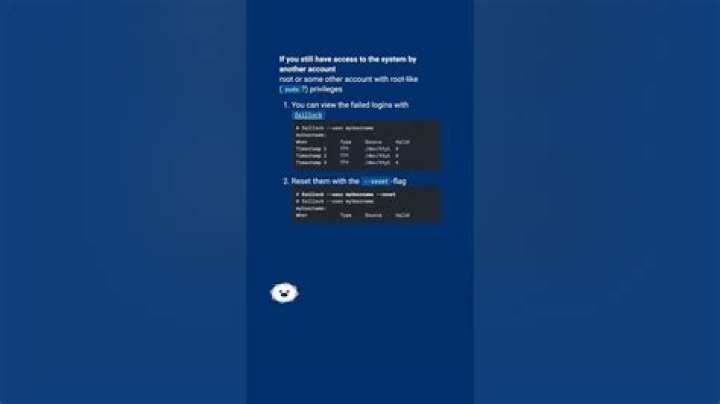 How to unlock linux user after too many failed login attempts