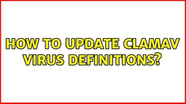 How to update ClamAV virus definitions?