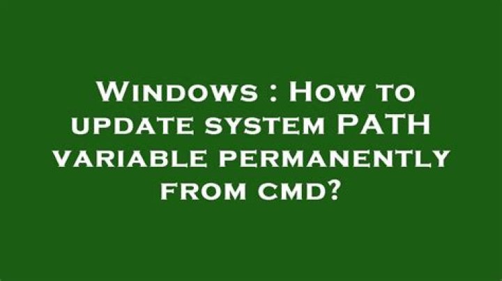 How to update system PATH variable permanently from cmd?