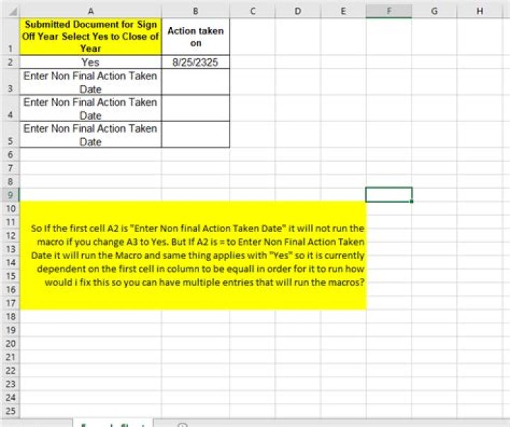 How to use ByVal Target As Range So it applies to multiple cell and is not dependent on previous