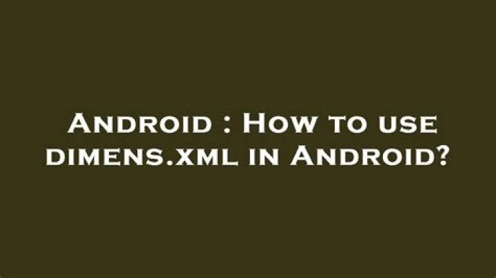 How to use dimens.xml in Android?