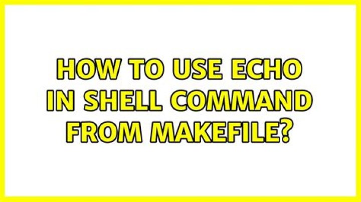 How to use echo in shell command from Makefile?