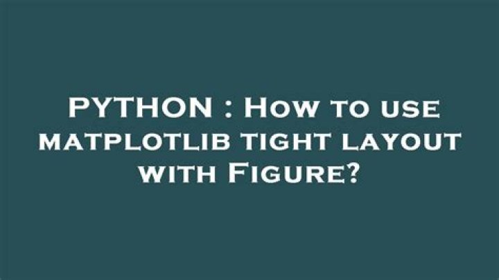 How to use matplotlib tight layout with Figure?