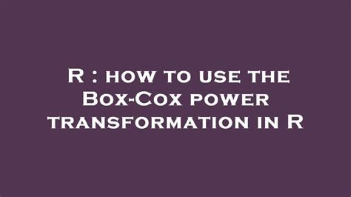how to use the Box-Cox power transformation in R