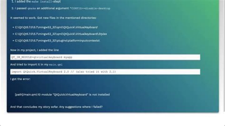 How to use the QtVirtualKeyboard