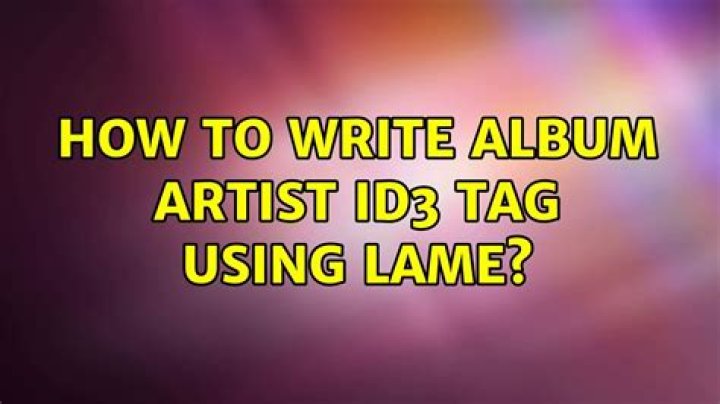 How to write Album Artist ID3 tag using lame?