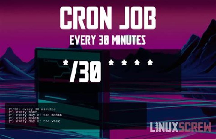 How would I get a cron job to run every 30 minutes?