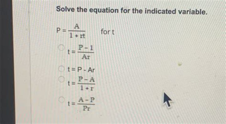 How would I solve this for the indicated variable?