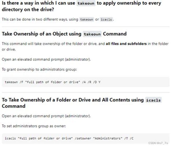 How would I use Takeown to take ownership of all folders on one drive?