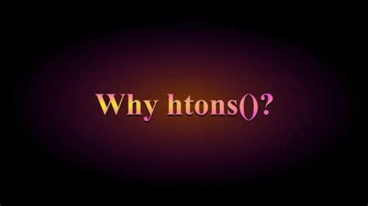 htons() function in socket programing