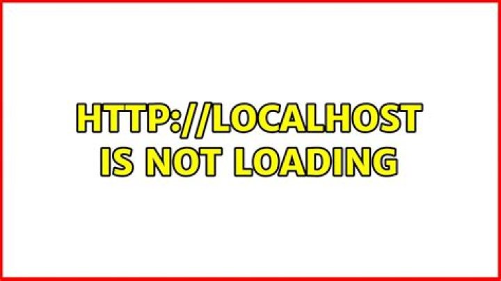 http://localhost is not loading
