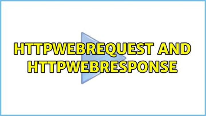 HttpWebRequest and HttpWebResponse in C#