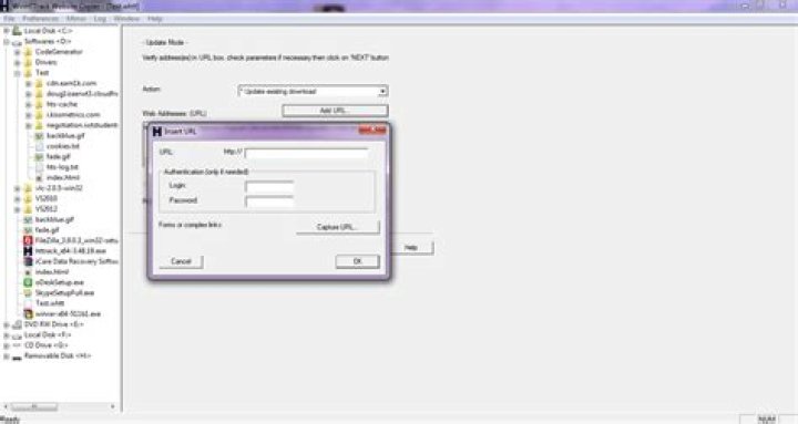 httrack: how to copy a website with email based username login