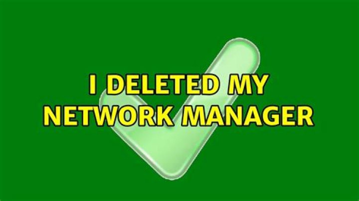 I deleted my network manager