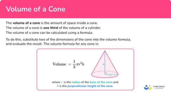I need to find the volume of a cone within a cone