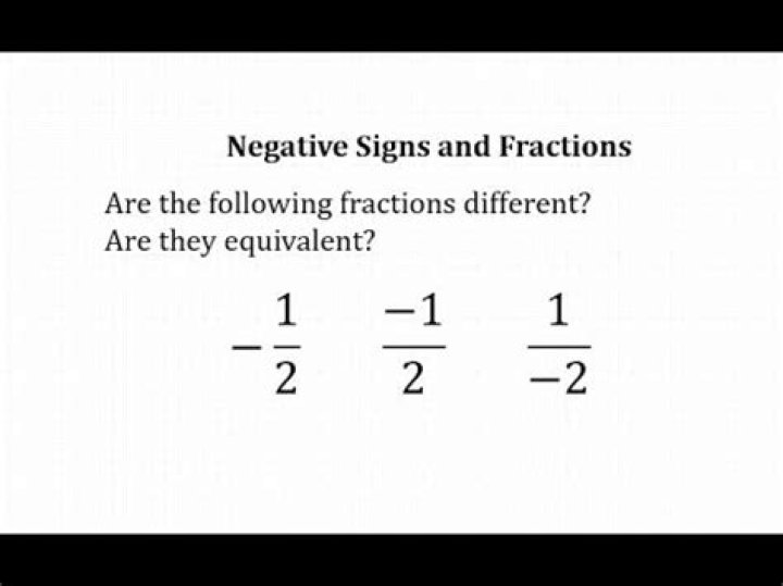 If there is a negative sign beside the fraction bar, does that mean the numerator and denominator are both negative?