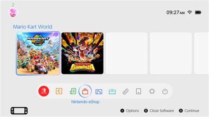 Image of Switch home screen
