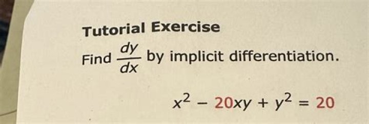 Implicit differentiation of $x^2+y^2-1$