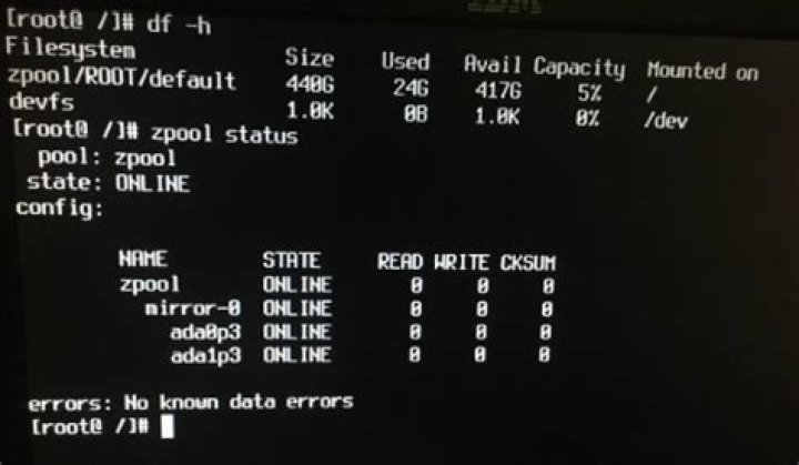 Import and Mount ZFS Pool: 