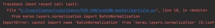 ImportError: cannot import name 'BatchNormalization' from 'keras.layers.normalization'