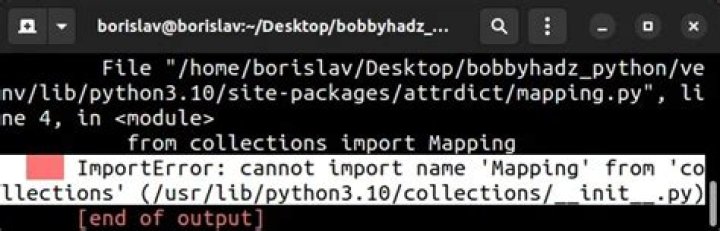 ImportError: cannot import name 'Sequence' from 'collections' (/usr/lib/python3.10/collections/__init__.py)