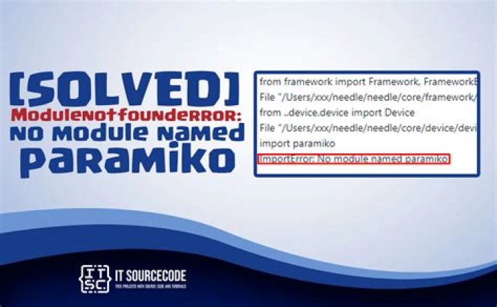 ImportError: No module named 'paramiko'