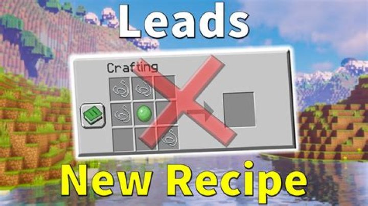 In minecraft, what is the recipe for a lead
