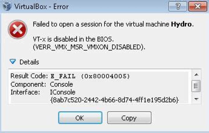 In Oracle VirtualBox how do I disable hardware virtualization?