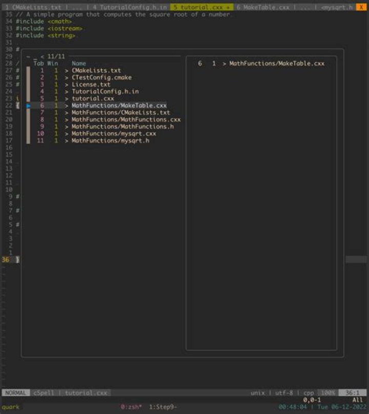 In vim, how can I quickly switch between tabs?