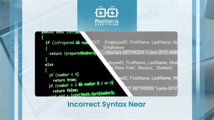 Incorrect syntax near ''