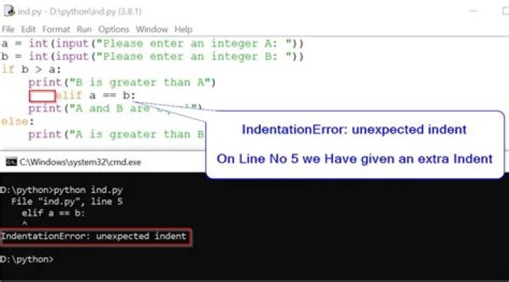 IndentationError: unexpected indent error