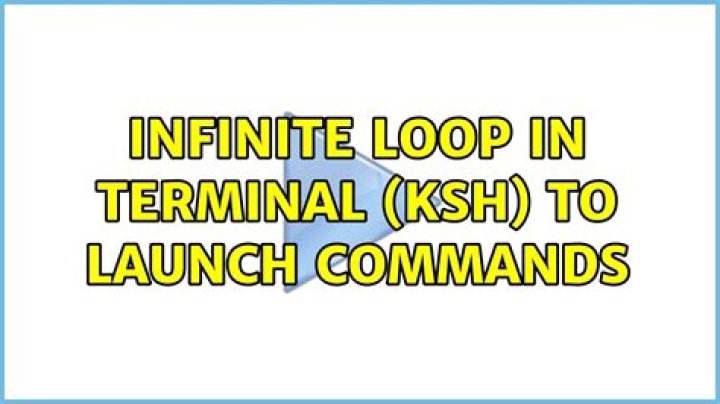 Infinite loop in Terminal (ksh) to launch commands