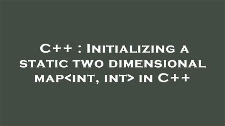 Initializing a static std::map<int, int> in C++