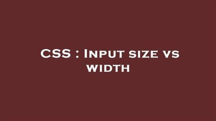 Input size vs width